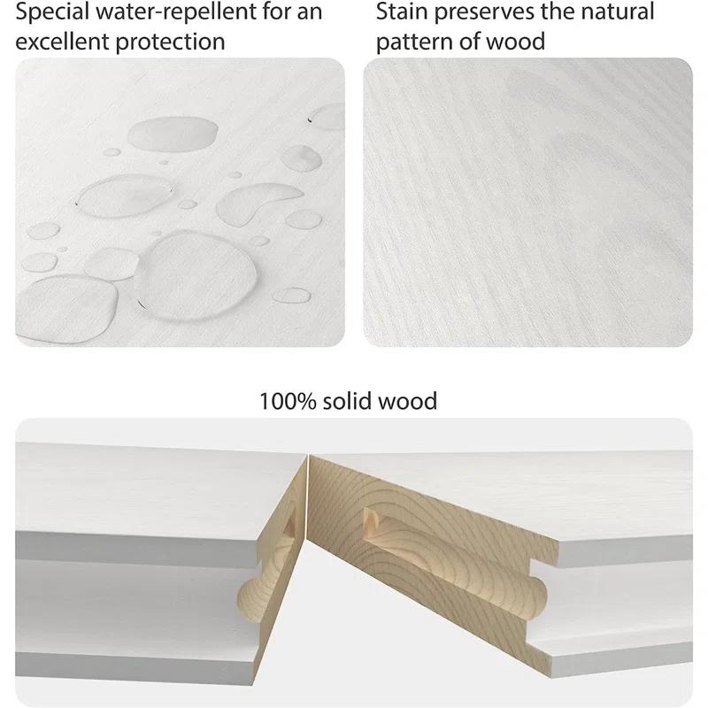 2 Piece Solid Wood Floating Shelf