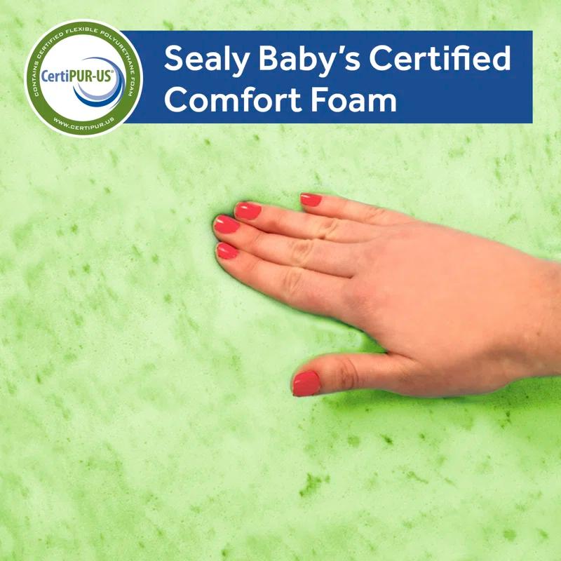 Sealy Baby Sealy Baby Posture Perfect 2 Stage Breathable Crib Mattress & Toddler Mattress, Hybrid Design, GREENGUARD GOLD Certified, 52"x28"