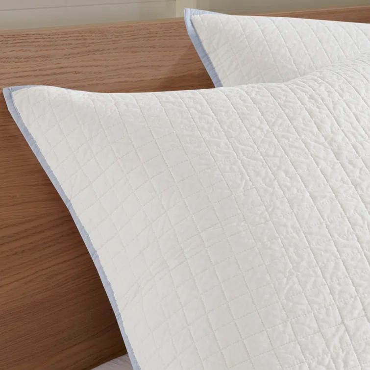Intelligent Design Brooklyn Cotton Jacquard Comforter Set with Euro Shams and Throw Pillows