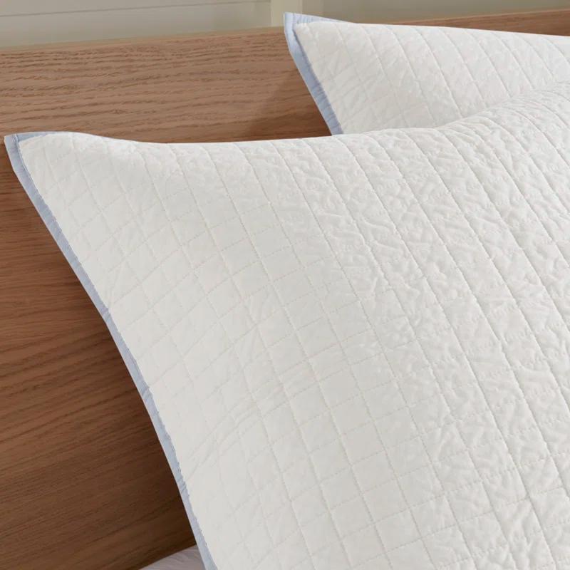 Intelligent Design Brooklyn Cotton Jacquard Duvet Cover Set with Euro Shams and Throw Pillows