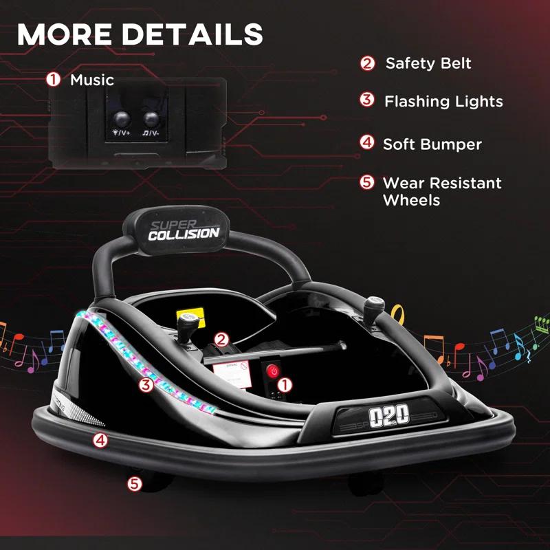 Aosom Aosom 1 Seater Go Kart with Remote Control