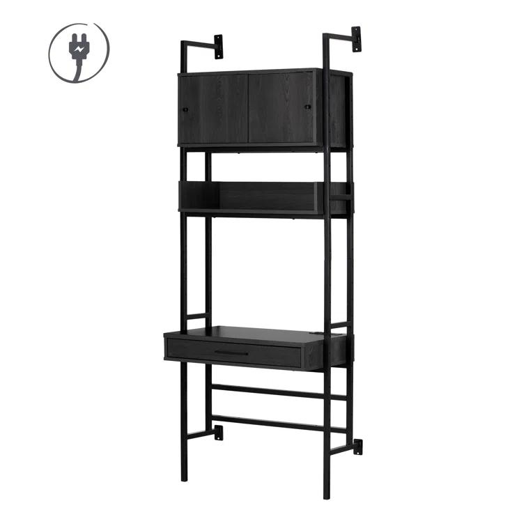 South Shore Kozack Floating Wall-Mounted Desk with Metal Legs