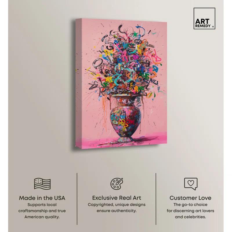 Art Remedy Graffiti Vase Canvas Graffiti Pop Art by Art Remedy