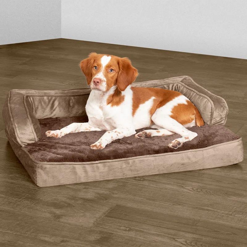 Plush & Velvet Comfy Couch Sofa-Style Pet Bed
