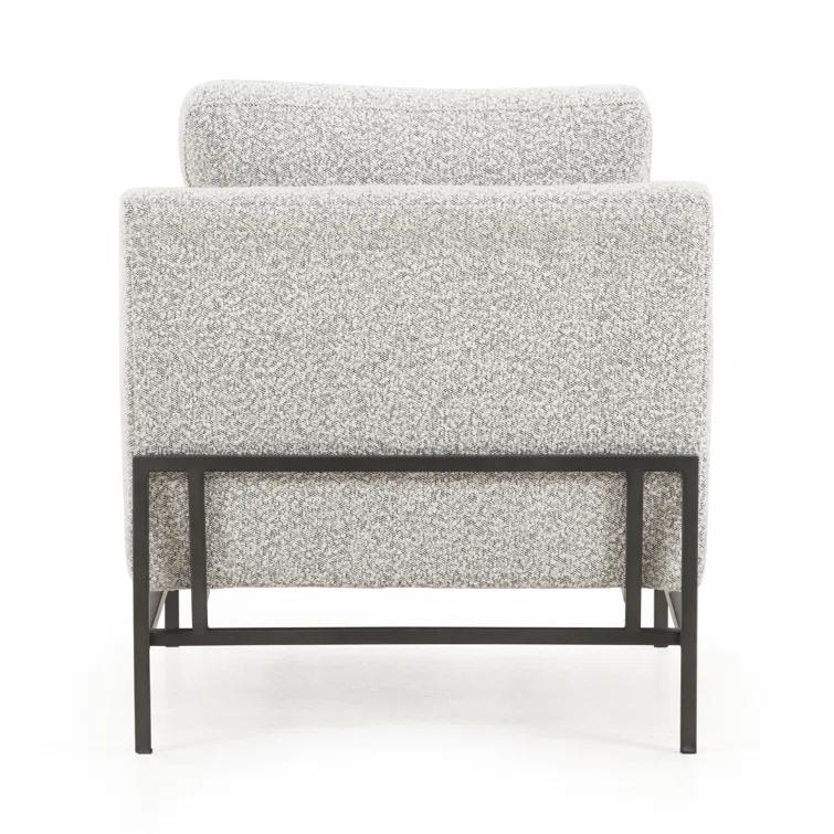 Carbon Ebony Knoll Domino Leather Accent Chair