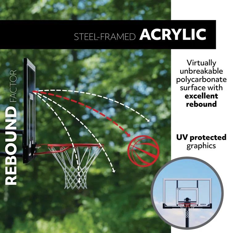 Lifetime Lifetime Height Adjustable Portable Basketball Hoop (30" Polycarbonate Backboard)