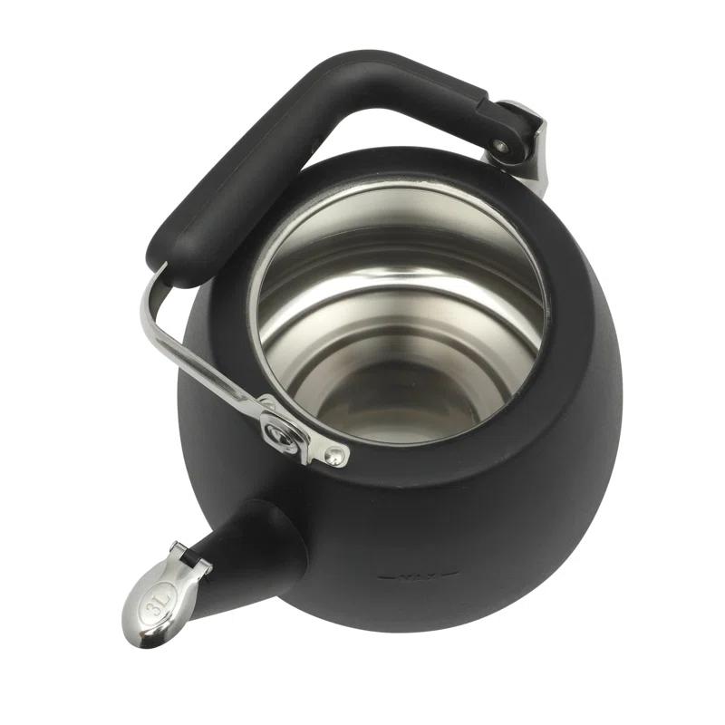 Sur La Table Kitchen Essentials Sur La Table Kitchen Essential Large 2 QT Heavy Gauge Stainless Steel Whistling Tea Kettle