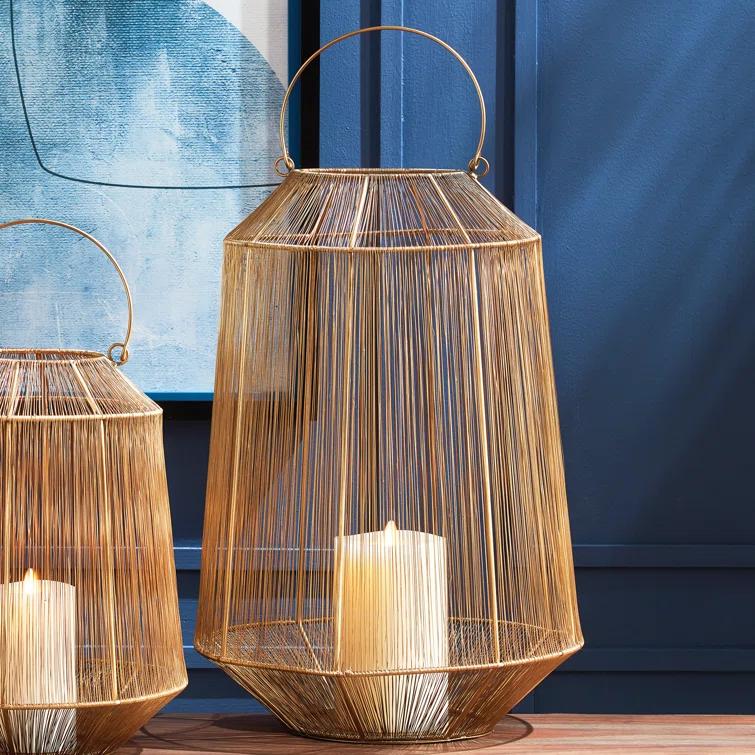 Greta Antique Brass Lantern