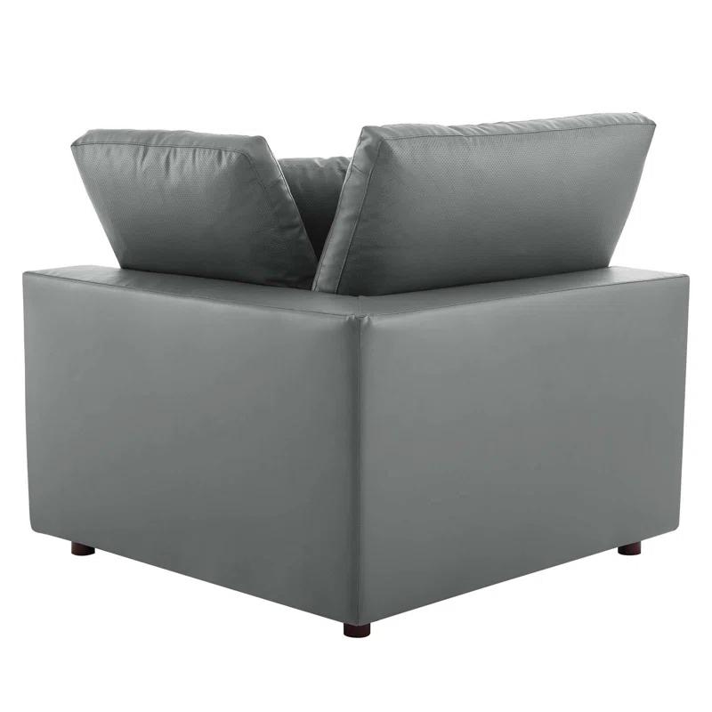 Modway Modway Commix Down Filled Overstuffed Vegan Leather 5-Piece Sectional Sofa