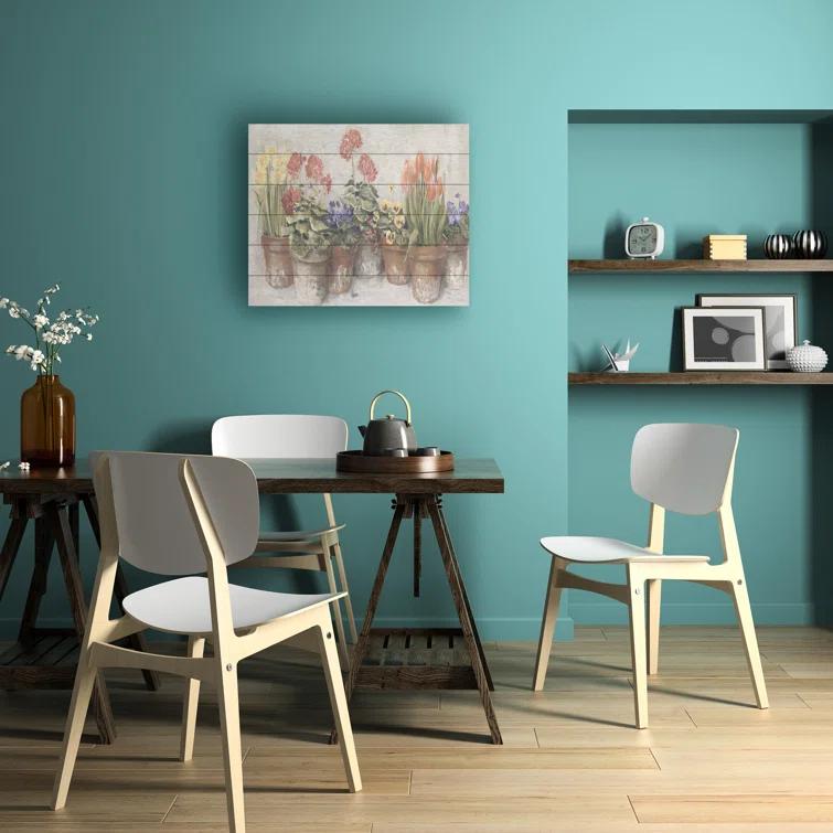 Trademark Fine Art " Spring In The Greenhouse Neutral " by Carol Rowan Painting Print