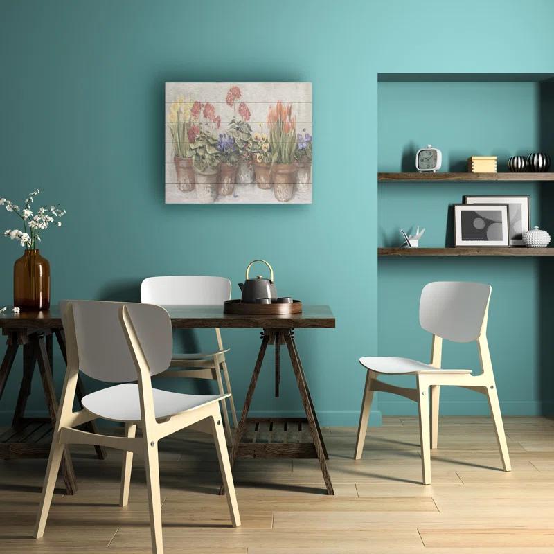 Trademark Fine Art " Spring In The Greenhouse Neutral " by Carol Rowan Painting Print