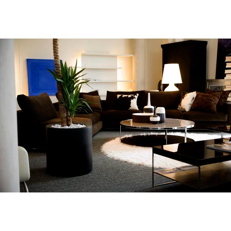 Ecru Cilindro Self-Watering Planter, 31.5" Polyethylene