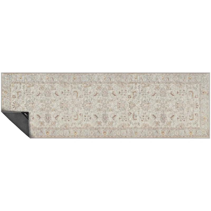 GelPro NeverMove Machine Washable Traditional Jordan Oatmeal Area Rug