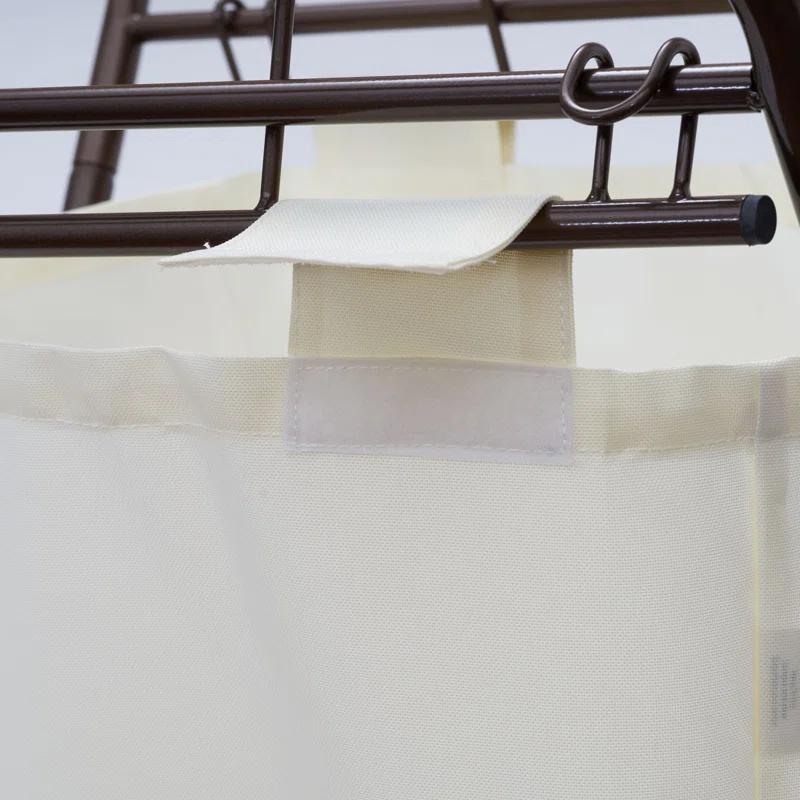 Household Essentials Rolling Laundry Hamper with Handles