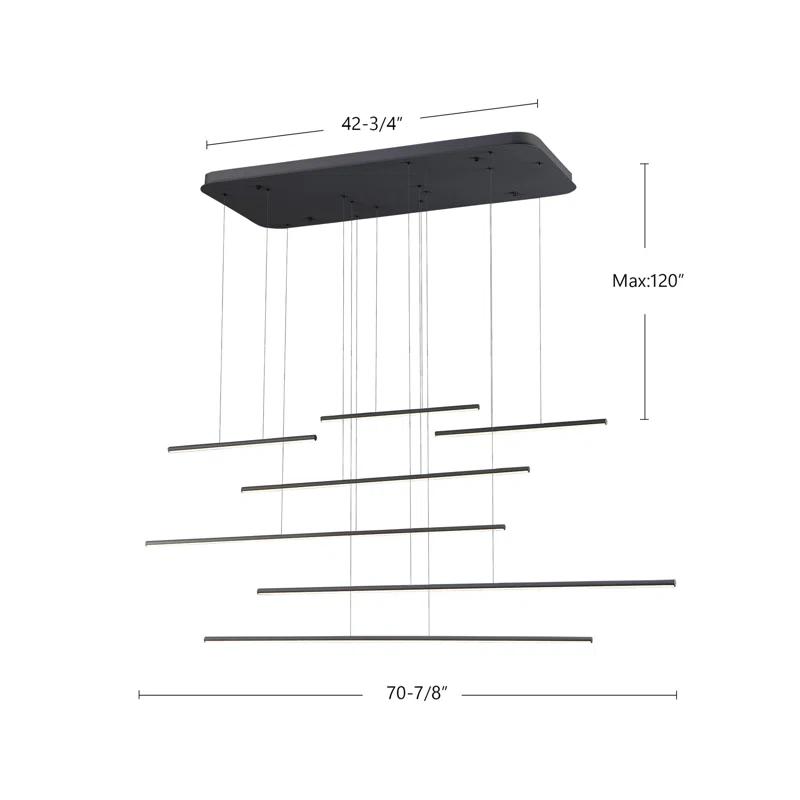 Chute Motion 7 - Light LED Kitchen Island Pendant
