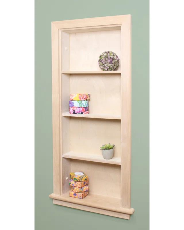 Fox Hollow Furnishings 14X36 Aiden Recessed Wall Niche With Plain Back And Three Shelves