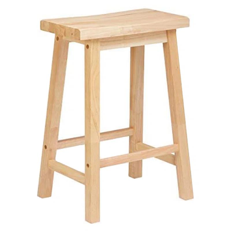 PJ Wood Solid Wood Accent Stool