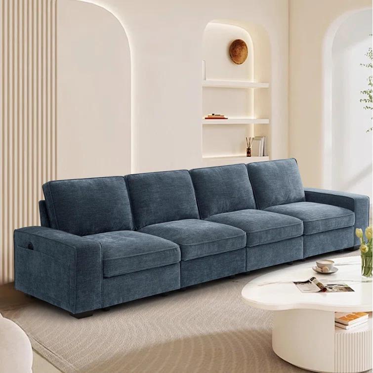 Latitude Run® Upholstered Sofa with Removable Covers & Seat Storage