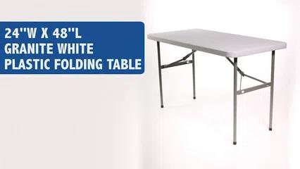 Flash Furniture Noah 4' Rectangular Plastic Event Folding Table