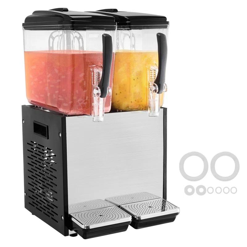 VEVOR Commercial Beverage Dispenser 12L x 2 Tanks Cold Juice Ice Drink Dispenser