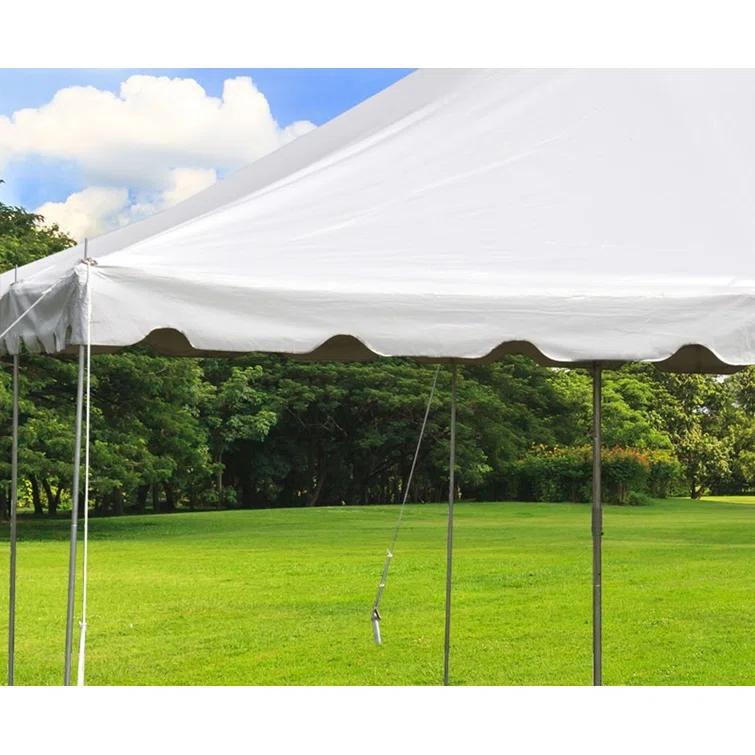 Party Tents Direct 20' x 20' Weekender Pole Party Tent with Sidewalls, Red | Wayfair