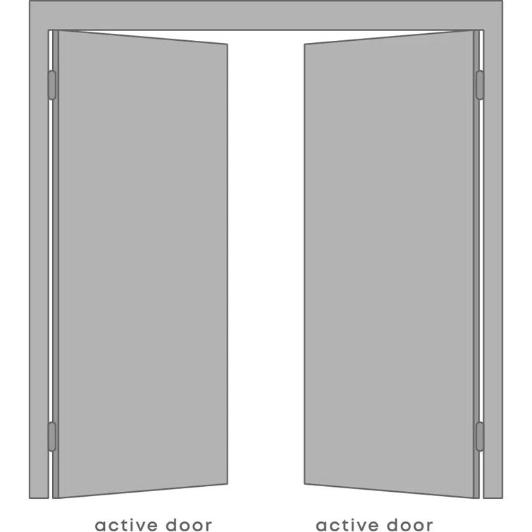 Belldinni Leora Snow White Solid Manufactured Wood and Glass Paneled Smooth Texture Prefinished French Door