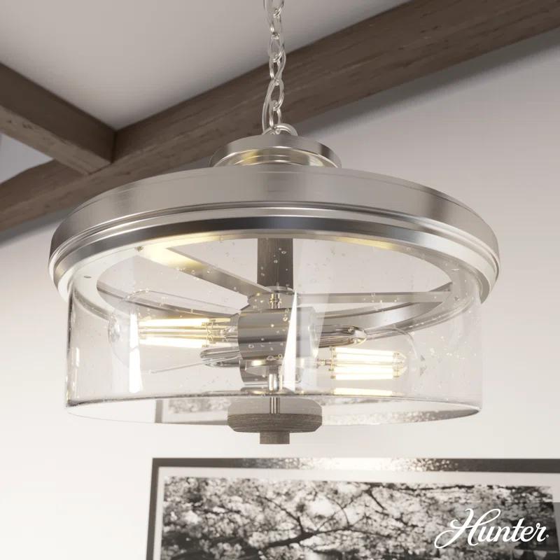 Hunter Fan River Mill 2 Light 15" Semi Flush Mount