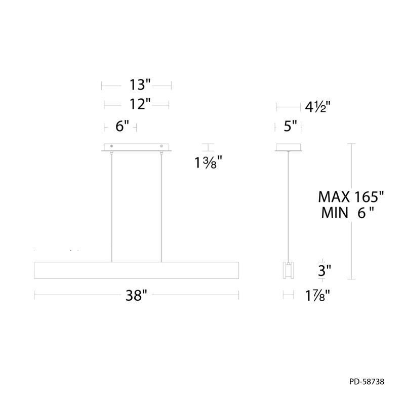 Drift Single Light Glass Dimmable LED Pendant