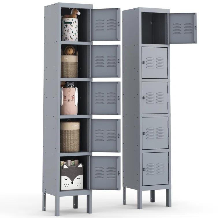BIZOE Metal Locker Steel Storage Cabinet School Gym Employees Students Steel Locker