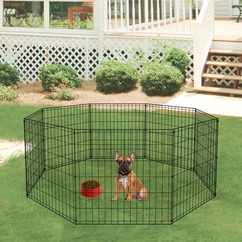 BestPet Puppy Pet Playpen 8 Panel Indoor Outdoor Metal Protable Folding Animal Exercise Dog Fence