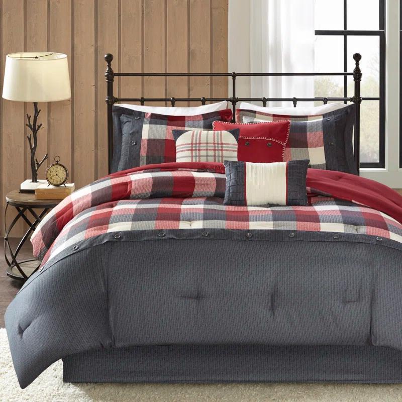 Madison Park Ridge 7 Piece Herringbone Comforter Set