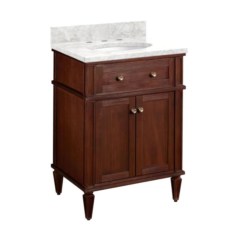 Signature Hardware 24" Elmdale Single Bathroom Vanity Set with Oval Undermount Sink
