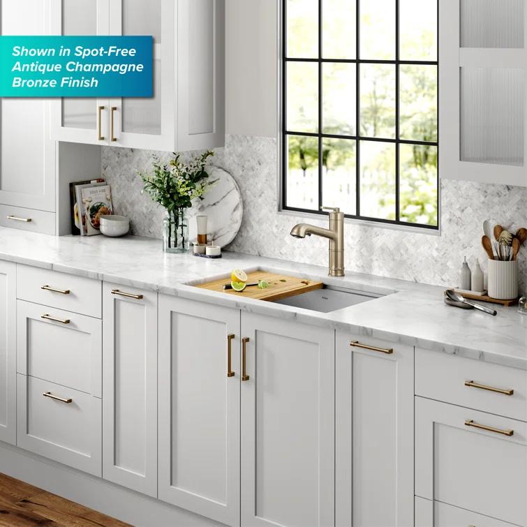 Kraus Allyn Pull-Out Single Handle Kitchen Faucet KPF-4103SFS