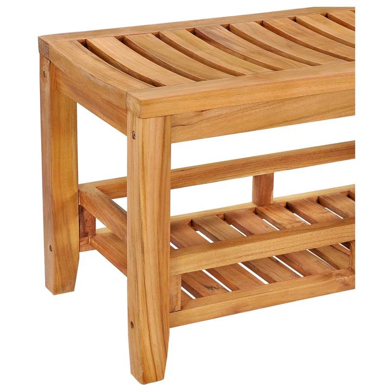 Chic Teak 47'' W Wood Shower Bench