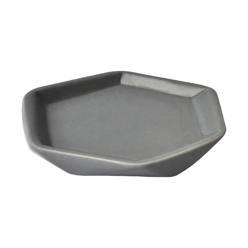 Evideco Diamond Stoneware Bathroom Soap Dish Cup