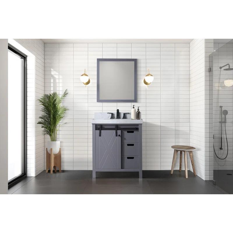 Lexora Marsyas 30 in W x 22 in D Bath Vanity
