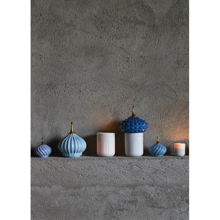LLADRÓ South Tower Candle 1001 Lights. Unbreakable Spirit Scent. Porcelain Candle.