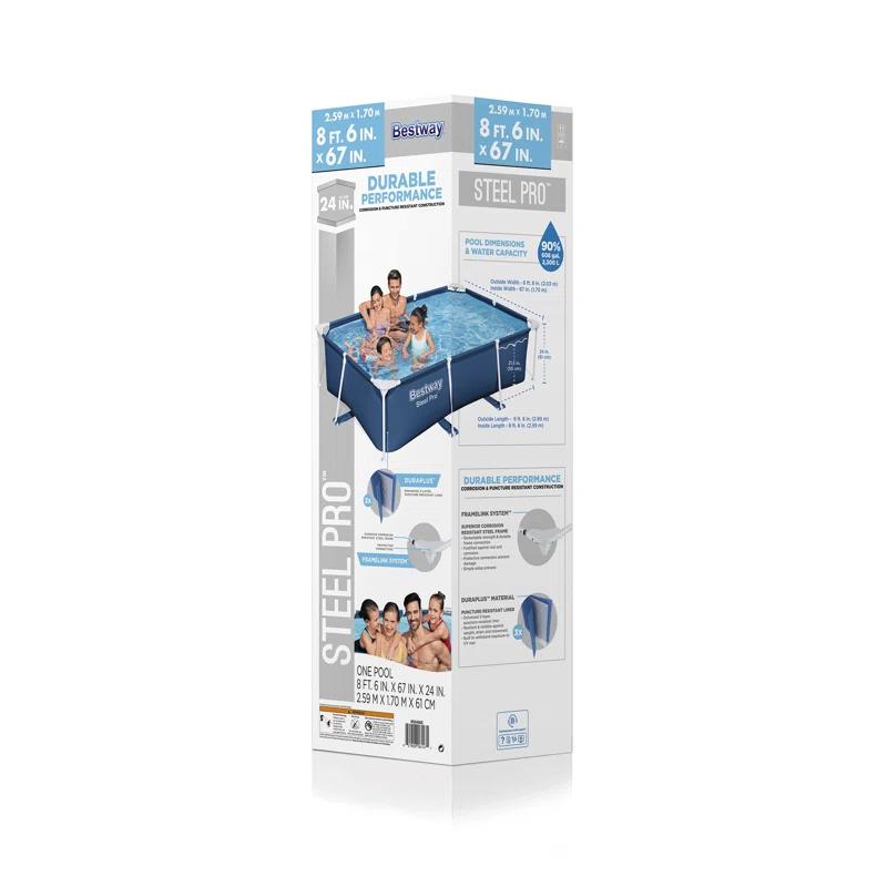 Bestway Bestway Steel Pro Rectangular Above Ground Swimming Pool Set