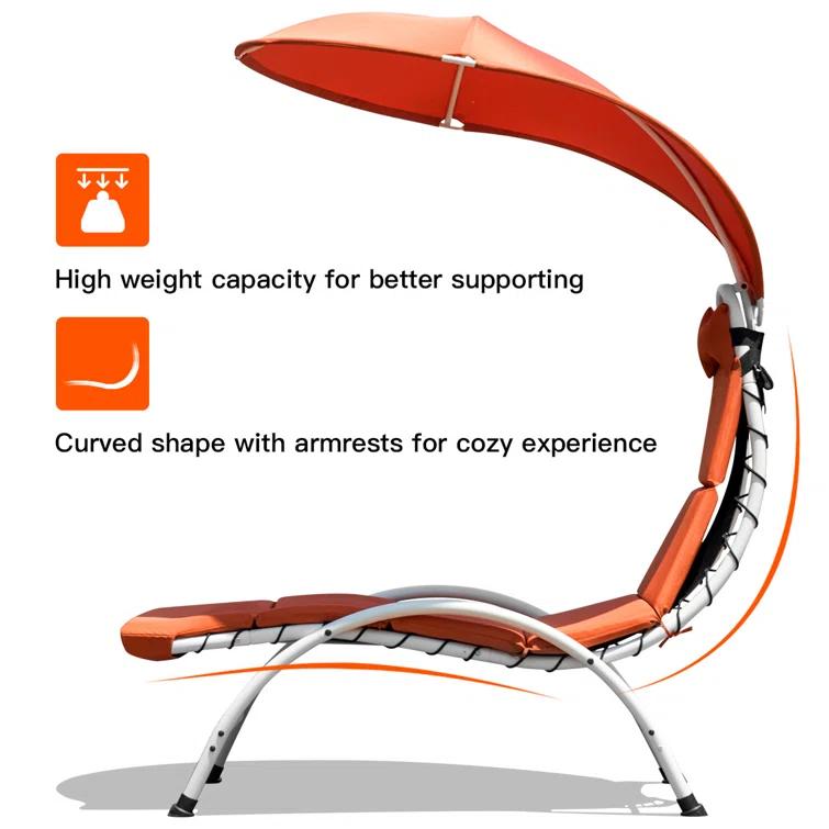 Arlmont & Co. Ganador Outdoor Metal Chaise Lounge , Cushion Included