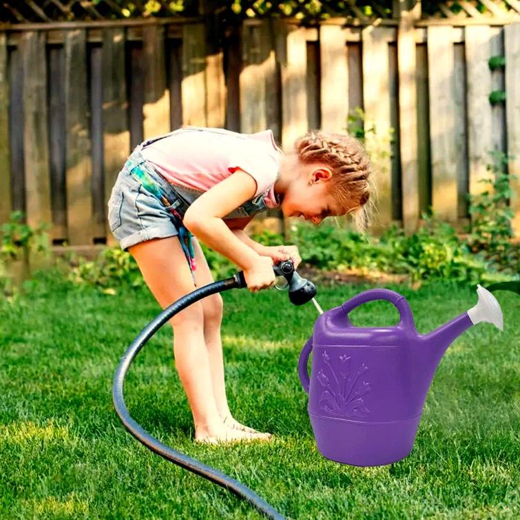 PMU PMU 2 Gallon Watering Can - Plastic Water Can with Detachable Sprinkler Head Pkg/1