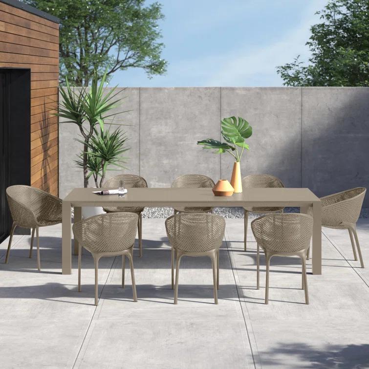 Farrah 102'' Rectangular 8 - Person Outdoor Dining Set