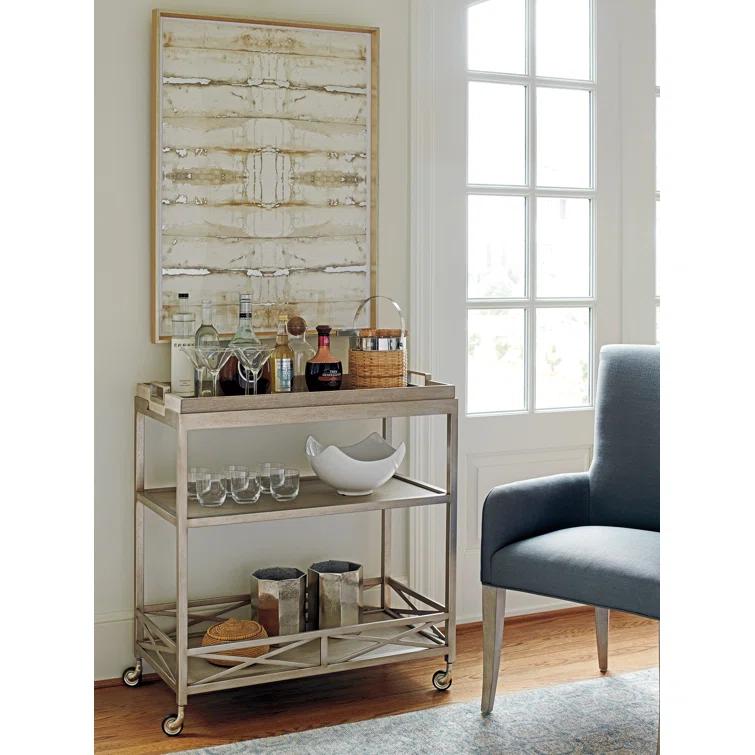 Barclay Butera Malibu Metal Bar Cart