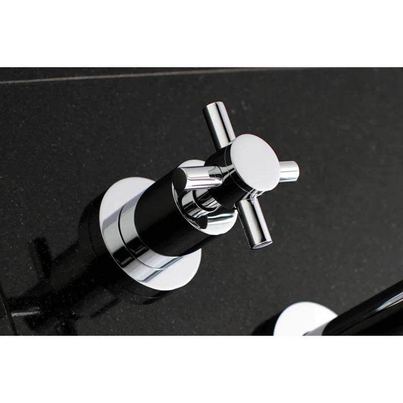 Kingston Brass Concord Two-Handle 3-Hole Wall Mount Roman Tub Faucet