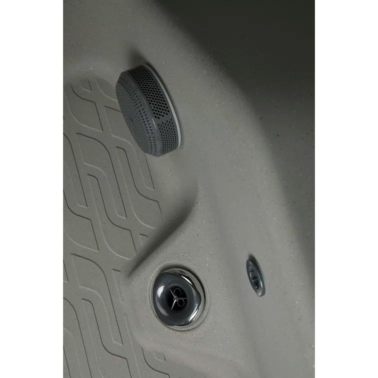 HYDROLUXE SPAS Ibiza Hot Tub 4-Person Lounger, 24 SS Jet, 110V/220V, Stainless Heater, Ozone, Waterfall and Upgraded Lighting