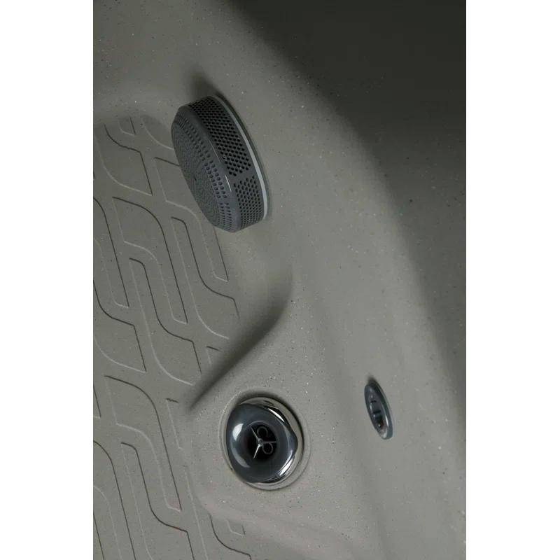 HYDROLUXE SPAS Ibiza Hot Tub 4-Person Lounger, 24 SS Jet, 110V/220V, Stainless Heater, Ozone, Waterfall and Upgraded Lighting