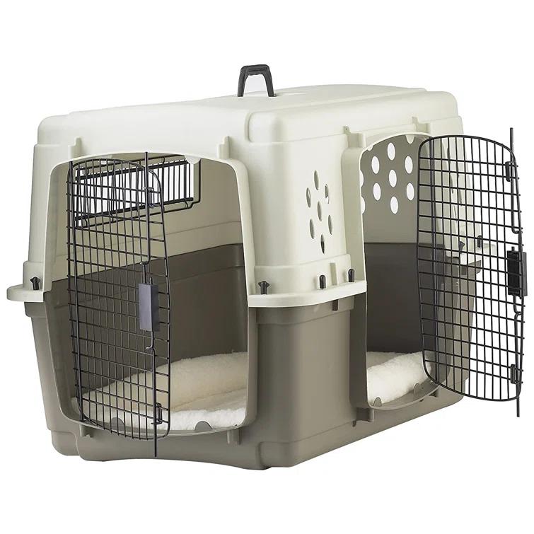 Miller Manufacturing Tucker Murphy Pet™ Hard Sided Double Door Dog & Pet Travel Kennel Crate, Brown | Wayfair