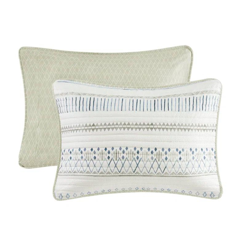 Madison Park Fraser 3 Piece Printed Seersucker Quilt Set