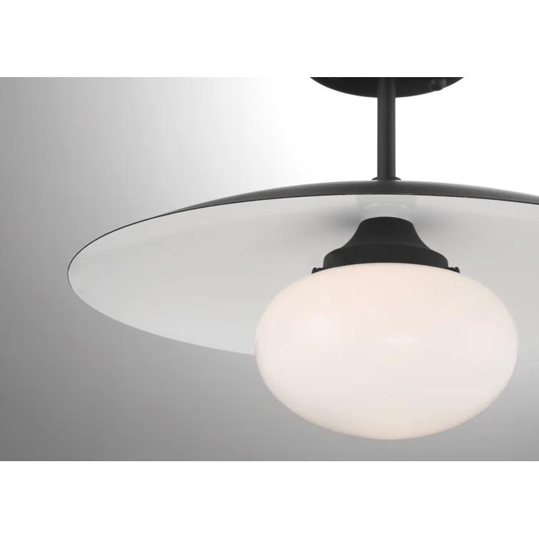 Shah Semi-Flush Mount Light - Black / 16" Dia