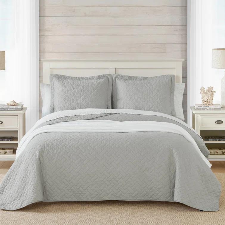 Tommy Bahama Home Tommy Bahama Raffia Solid Cotton Reversible Quilt Set