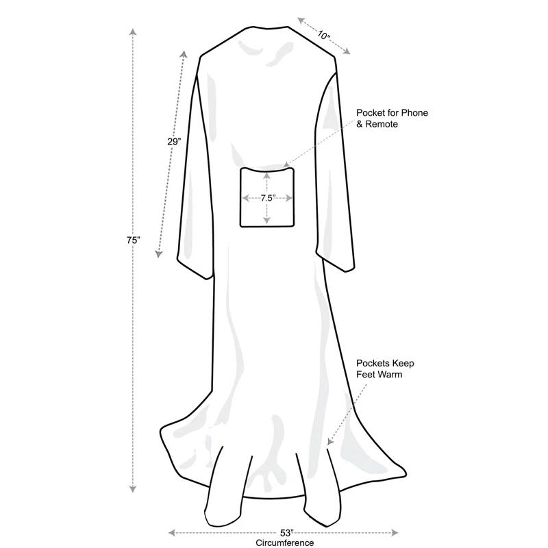 Catalonia Wearable Fleece Blanket with Sleeves & Foot pockets for Men Women, Plush Wrap Sleeved Throw Blanket